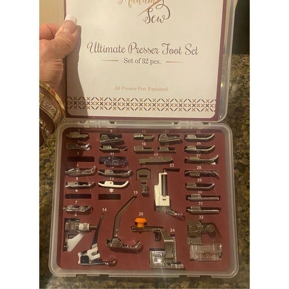 Madame Sew Ultimate Presser Foot Set w/DVD & Book - Picture 2 of 7